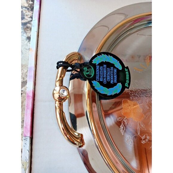 Rare Pamar MGM INOX 18/10 Swarovski Crystal Signed Artist Gold Etched With Box - Picture 5 of 16